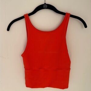 Lululemon power pivot tank burnt orange